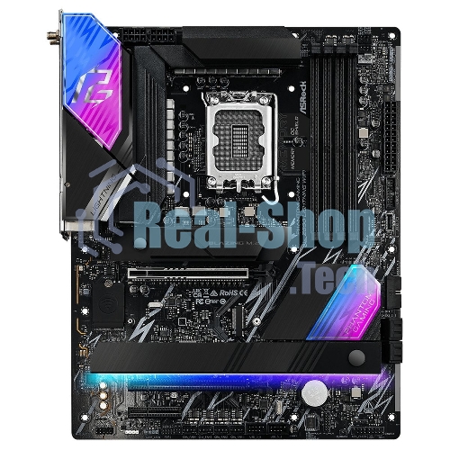 Материнская плата ASRock Phantom Gaming Z890 LIGHTNING WIFI, LGA 1851, Intel Z890, 4xDDR5, 4xSATA, 4xM.2, 1xPCIe 5.0 x16, 1xPCIe 4.0 x4, 1xUSB-C Thunderbolt 4, 2xUSB-A 3.2 Gen 2, 4xUSB-A 3.2 Gen 1, 1xHDMI, 1x2.5Gb LAN, 5x3.5 мм, 7.1, ATX