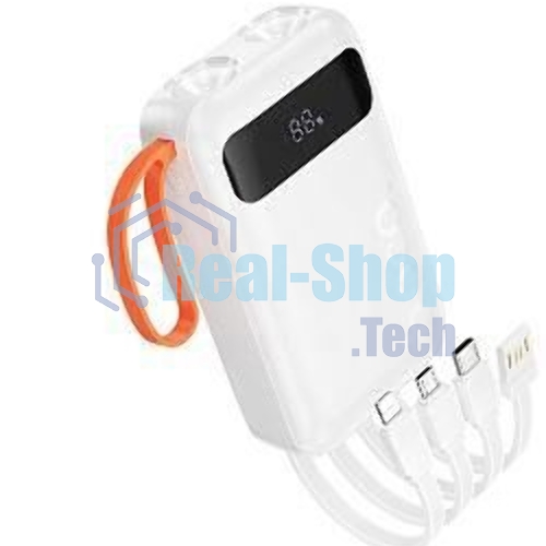 Портативный аккумулятор HOCO (6942007653367) J151 10000mAh 1USB+1Type-C 2.0A, белый