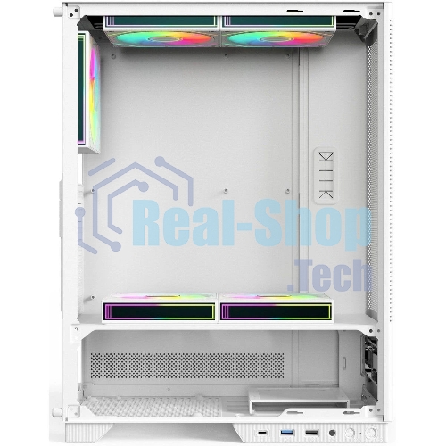 Компьютерный корпус ACD Citadel 108DW ATX, Type-C + 2 X USB ports + HD audio combo, Mesh, TG, белый