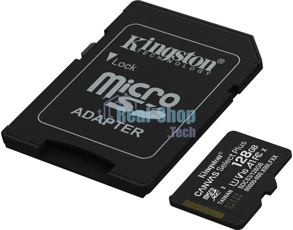 Флеш карта microSDXC 128Gb Kingston SDCS3/128Gb Canvas Select Plus + adapter