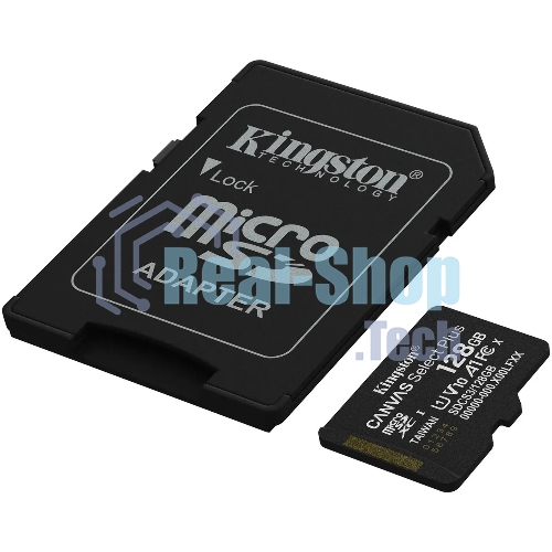 Флеш карта microSDXC 128Gb Kingston SDCS3/128Gb Canvas Select Plus + adapter