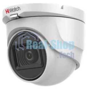 Купольная аналоговая камера HiWatch DS-T283(B)(2.8мм), 1920x1080, 2 Мп, CMOS, 25 кадр/сек, EXIR до 20 м, IP66, пластик