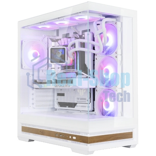 Компьютерный корпус ZALMAN P40 NAMU, ATX, белый, WINDOW, WOODEN ELEMENTS, 2xCombo(2.5” or 3.5”), 1xUSB TYPE-C, 2xUSB 3.0, SIDE 3x120мм ARGB, REAR 1x120мм ARGB