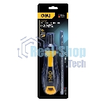 Двухсторонняя отвертка с трещеткой Deli DL626011 PH2+SL6x180 мм 6/PH2x180мм. Материал биты: Cr-V. Общая длина: 180-230 мм. Диаметр хвостовика: 6,3 мм.