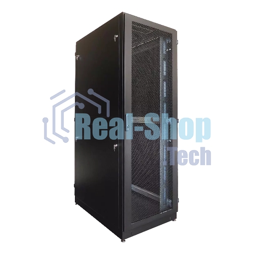 Шкаф серверный напольный 42U (800 1200) дверь перфорированная, задние двойные перфорированные