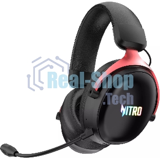 Гарнитура Acer OHR401 чёрный, беспроводная + проводная, USB/Bluetooth/mini jack 3.5 мм, до 55 ч, подсветка
