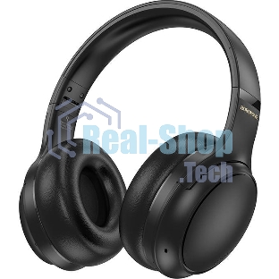Беспроводные/проводные наушники Borofone BO29 Plus Alegre черный, накладные, Bluetooth 5.3 + проводной, складная конструкция, микрофон, до 30 ч