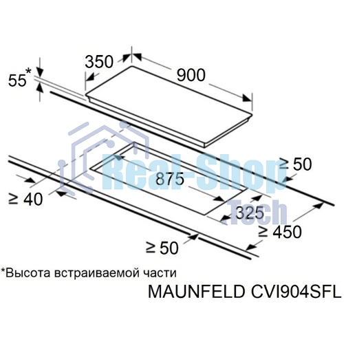 Индукционная варочная панель Maunfeld CVI904SFLBK LUX Inverter