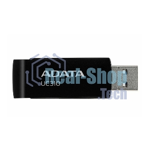 Флешка USB ADATA UC310 (UC310-128G-RBK), 128Gb, USB 3.2 Gen 1, R/W 100/30, черный