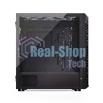 Компьютерный корпус ABR Quantum черный (1хUSB Type-C, 2хUSB 2.0, HD Audio, 4xRGb Fan, ATX, E-ATX)