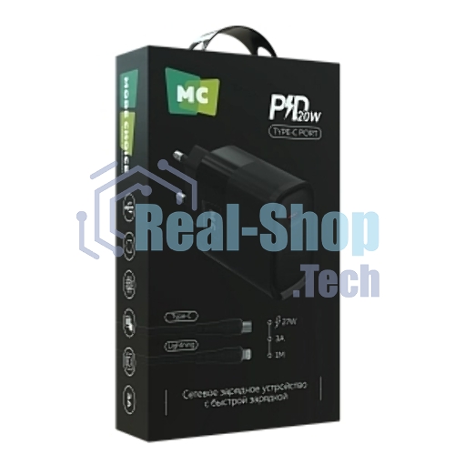 Сетевое зарядное устройство MORE CHOICE (4620202553478) NC67i СЗУ 1Type-C 3.0A PD 20W, черный