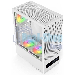 Компьютерный корпус ACD Citadel 108DW ATX, Type-C + 2 X USB ports + HD audio combo, Mesh, TG, белый