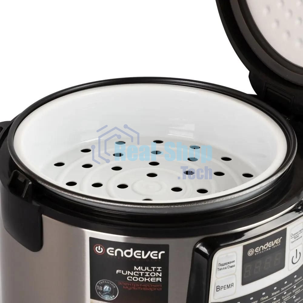 Мультиварка Endever Vita-95, мощность 1000 Вт, черный/стальной, емкость 5л, 45 авторежимов работы, книга рецептов