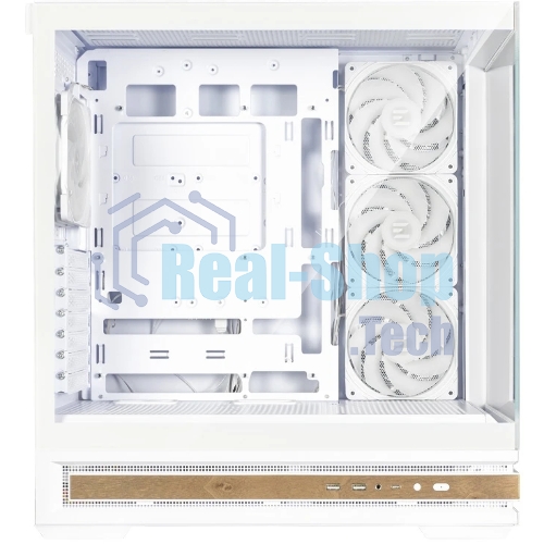 Компьютерный корпус ZALMAN P40 NAMU, ATX, белый, WINDOW, WOODEN ELEMENTS, 2xCombo(2.5” or 3.5”), 1xUSB TYPE-C, 2xUSB 3.0, SIDE 3x120мм ARGB, REAR 1x120мм ARGB