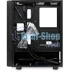 Компьютерный корпус без блока питания Case HSPD M540, Mesh Mid Tower, черный, TG, 0.45 SPCC, no fans, ATX, mATX, mITX, 160/300/150мм, 2x2.5