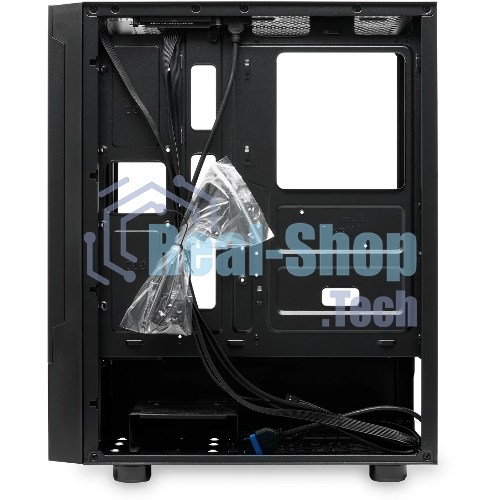 Компьютерный корпус без блока питания Case HSPD M540, Mesh Mid Tower, черный, TG, 0.45 SPCC, no fans, ATX, mATX, mITX, 160/300/150мм, 2x2.5