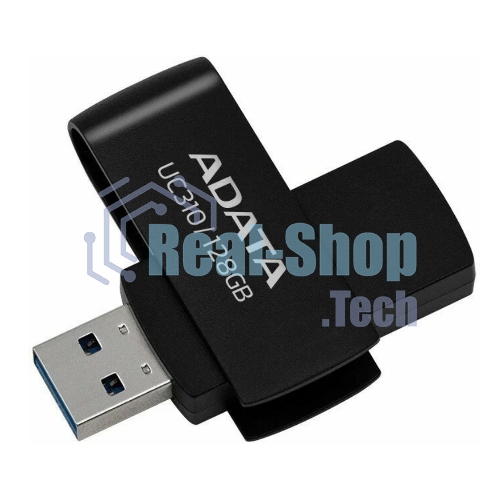 Флешка USB ADATA UC310 (UC310-128G-RBK), 128Gb, USB 3.2 Gen 1, R/W 100/30, черный