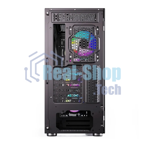 Компьютерный корпус ABR Quantum черный (1хUSB Type-C, 2хUSB 2.0, HD Audio, 4xRGb Fan, ATX, E-ATX)