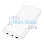 Портативный аккумулятор HOCO J153A 20000mAh 2USB+1Type-C+1micro USB 2.0A, белый
