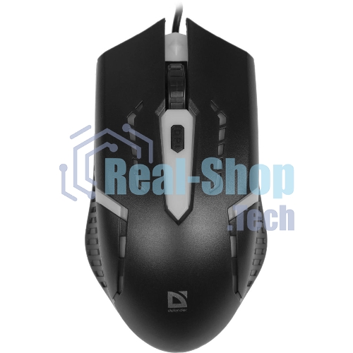 Мышь проводная Defender Hit MB-601 черный, 1200 dpi, USB, кнопки - 4