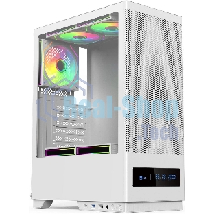 Компьютерный корпус ACD Citadel 108DW ATX, Type-C + 2 X USB ports + HD audio combo, Mesh, TG, белый
