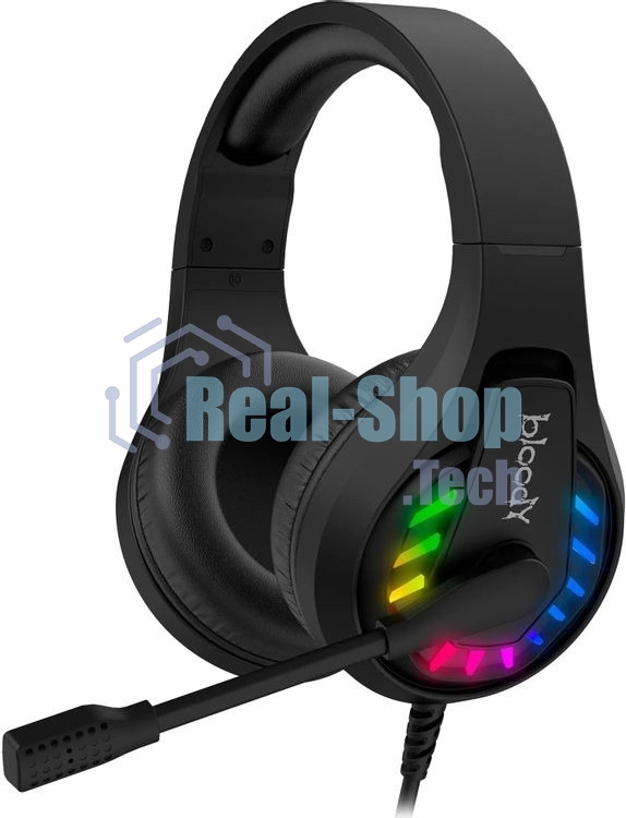 Гарнитура Bloody G230P чёрный, проводная, USB, подсветка