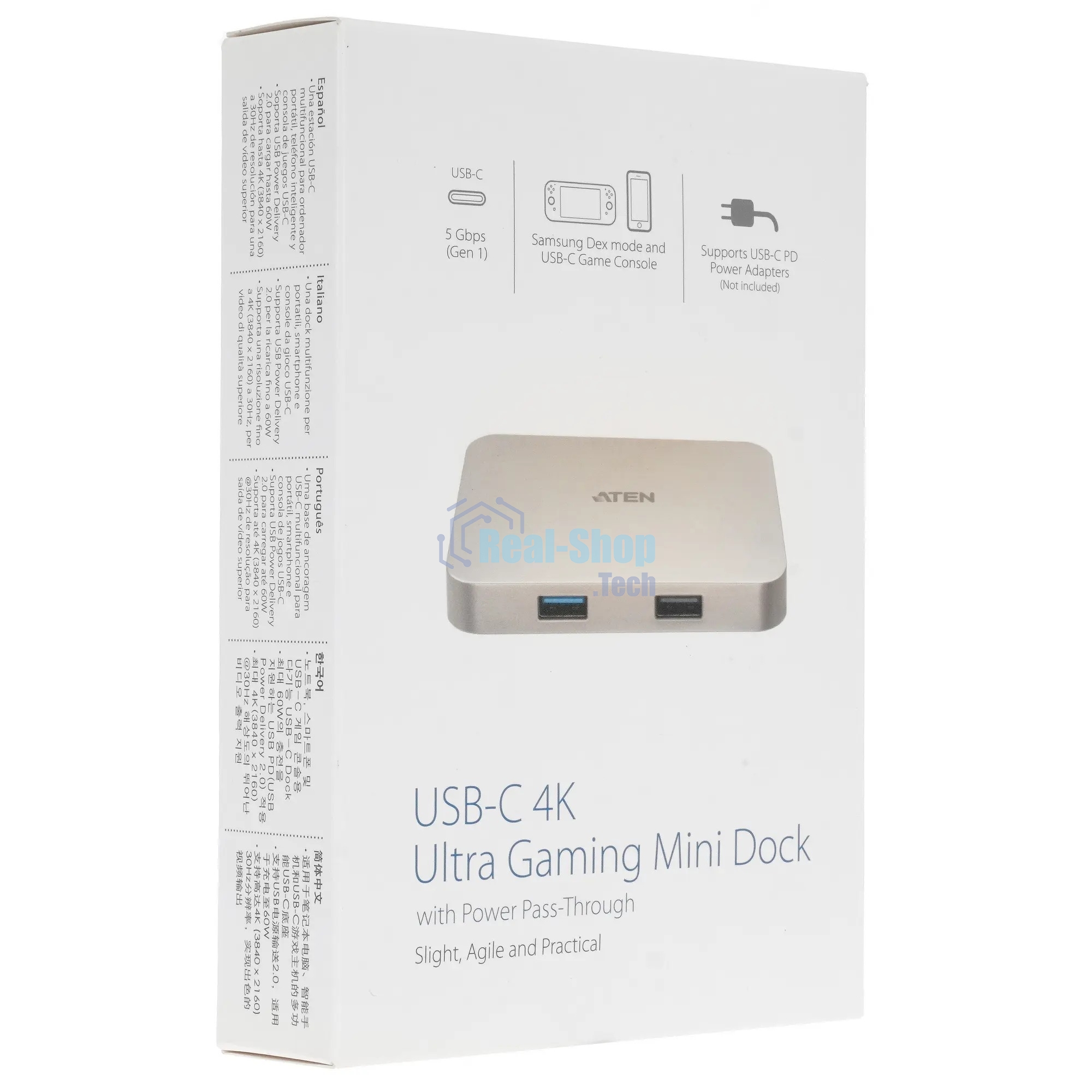 Док-станция ATEN UH3235-AT, USB Type-C, USB 2.0 Type-A/USB 3.2 Gen 1 Type-A, USB Type-C