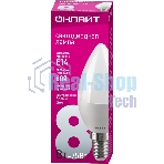 Лампа светодиодная ОНЛАЙТ 71633 OLL-C37-8-230-4K-E14-FR