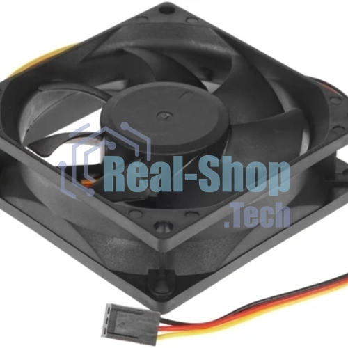 Вентилятор для корпуса Gembird 80x80x25, гидрод., тихий, 3 pin/4pin Molex, провод 30 см