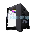 Компьютерный корпус Powercase Vision Micro, Black, Tempered Glass, 4х 120мм 5-color fan, черный, mATX (CVBM-L4)