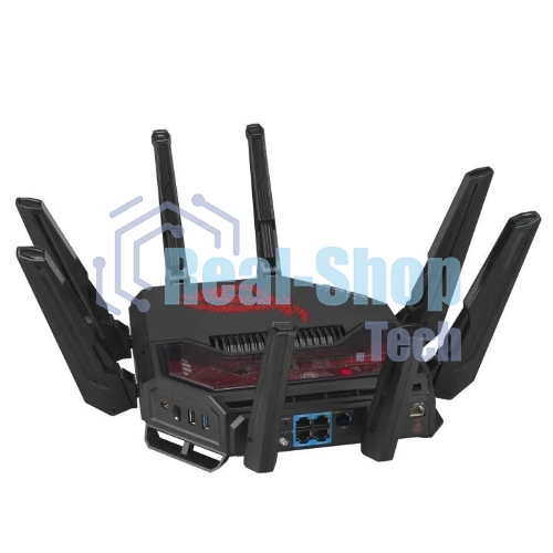 Маршрутизатор ASUS GT-BE19000, черный/красный, 90IG0850-MO9A0V