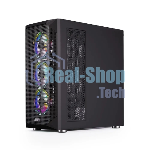 Компьютерный корпус ABR Quantum черный (1хUSB Type-C, 2хUSB 2.0, HD Audio, 4xRGb Fan, ATX, E-ATX)