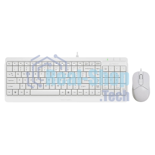 Комплект клавиатура+мышь A4Tech FStyler F1512 проводной, USB, 1200 DPI, белый