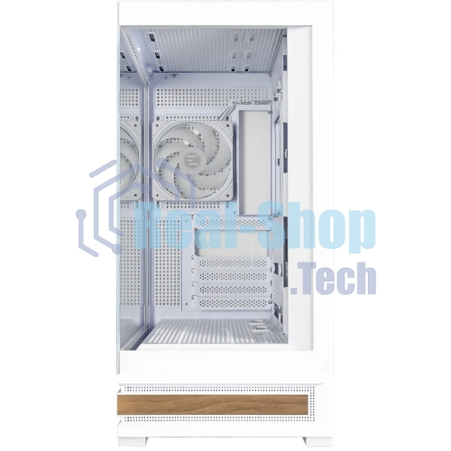 Компьютерный корпус ZALMAN P40 NAMU, ATX, белый, WINDOW, WOODEN ELEMENTS, 2xCombo(2.5” or 3.5”), 1xUSB TYPE-C, 2xUSB 3.0, SIDE 3x120мм ARGB, REAR 1x120мм ARGB