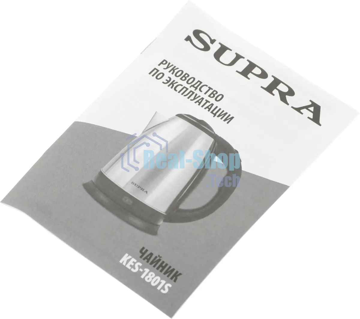 Электрочайник SUPRA KES-1801S серебристый/черный, 1.8 л, 1500 Вт, скрытый нагревательный элемент