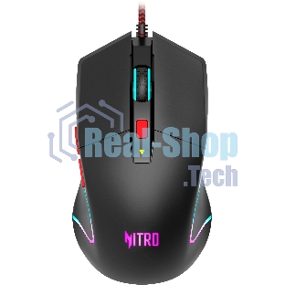 Мышь проводная Acer Nitro OMW301 черный, 7200 dpi, USB, кнопки - 6