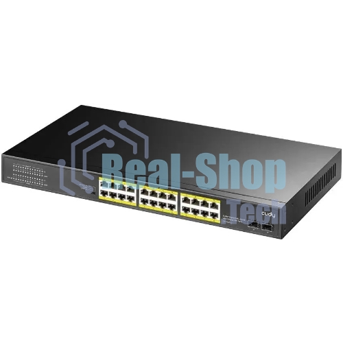 Коммутатор Cudy GS1028PS2, 24×1 Гбит/с, 2×1 Гбит/с SFP