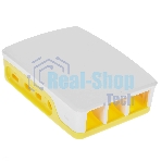 Корпус Qumo ABS Plastic, Raspberry Pi 4, белый/желтый