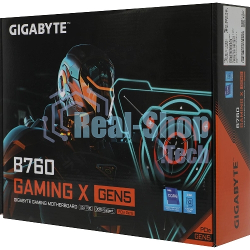 Материнская плата Gigabyte B760 GAMING X GEN5, LGA1700, Intel B760, 4xDDR5, 4xSATA, 3xM.2, 1xPCIe 5.0 x16, 2xPCIe 3.0 x1, 1xHDMI, 1xDP, 1x2.5Gb LAN, 1xUSB-C 5Gbps, 1xUSB-A 10Gbps, 1xUSB-A 5Gbps, 5xUSB-A 2.0, 6x3.5 мм, 7.1, ATX