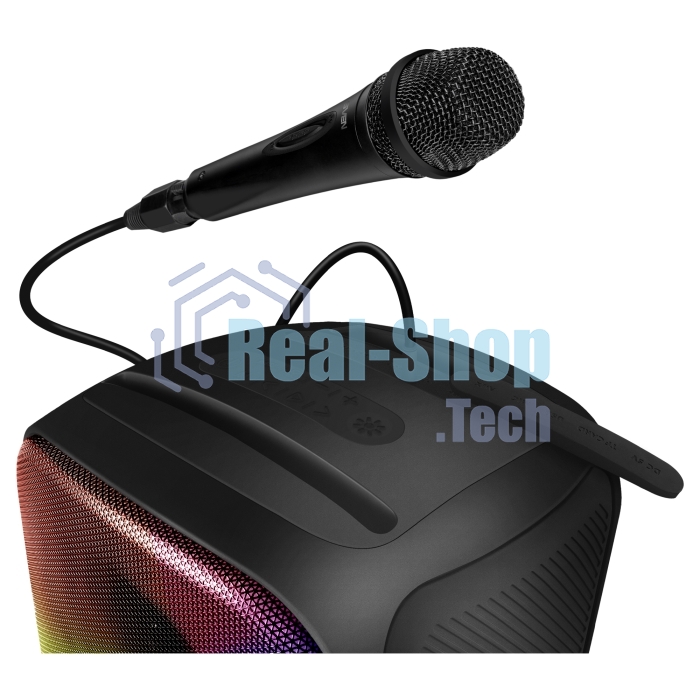 Портативная колонка SVEN PS-555, черный, 65 Вт (RMS), Bluetooth, USB, microSD, пульт