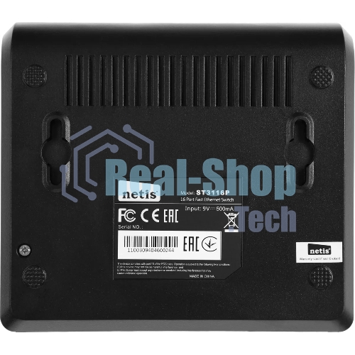 Коммутатор Netis ST3116P неуправляемый настольный 16x10/100