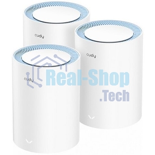Бесшовный Mesh роутер Cudy M1200(3-Pack) AC1200 10/100BASE-TX белый (упак.:3шт)