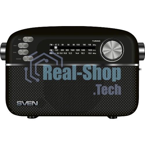 Радиоприемник SVEN SRP-505 (4 Вт, FM/AM/SW, USB, SD/microSD, Bluetooth, 1200 мАч)черный