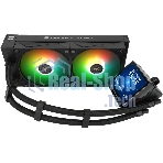 Водяное охлаждение для процессора Thermalright Grand Vision 240 (240mm, LED, Black, ARGB/Fans: 2x120mm, 80.45CFM, 29.4dBA, 2150RPM/Pump height 72.5mm, 6400RPM, Rad thickness 27mm/S: 1700, 1200, 1851, 115X, 2011, 2066, AM5, AM4)