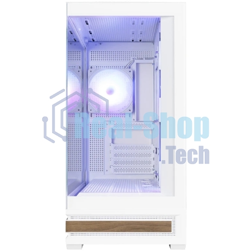 Компьютерный корпус ZALMAN P40 NAMU, ATX, белый, WINDOW, WOODEN ELEMENTS, 2xCombo(2.5” or 3.5”), 1xUSB TYPE-C, 2xUSB 3.0, SIDE 3x120мм ARGB, REAR 1x120мм ARGB