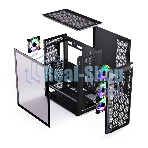 Компьютерный корпус ABR Quantum черный (1хUSB Type-C, 2хUSB 2.0, HD Audio, 4xRGb Fan, ATX, E-ATX)