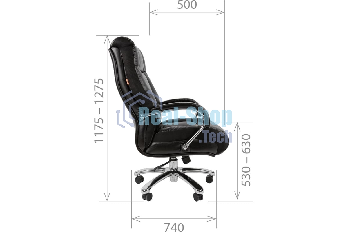 Кресло Chairman 405 черный, экокожа, 120 кг, механизм качания
