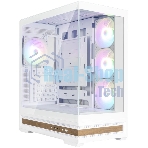 Компьютерный корпус ZALMAN P40 NAMU, ATX, белый, WINDOW, WOODEN ELEMENTS, 2xCombo(2.5” or 3.5”), 1xUSB TYPE-C, 2xUSB 3.0, SIDE 3x120мм ARGB, REAR 1x120мм ARGB