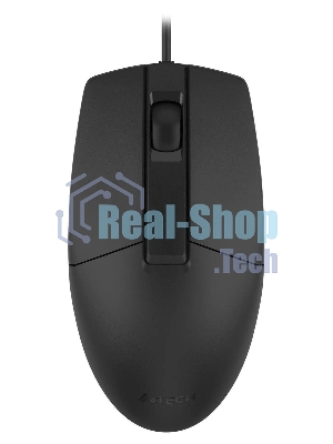 Мышь проводная A4Tech OP-330S черный, 1200 dpi, USB, кнопки - 3