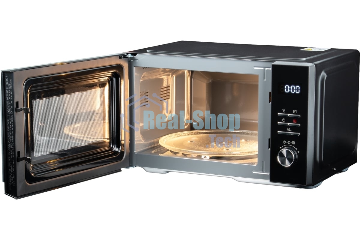 Микроволновая печь General Electronics GE-DS525B черный, 25 л, 900 Вт, переключатели — электронный